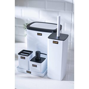 Astoria Akrilik 5 Parça Banyo Seti - Beyaz