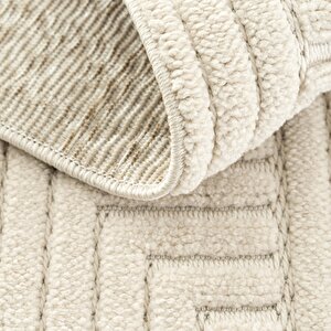 Cool Halı Stone 1062 Bej Kaymaz Taban Koridor Halısı Kesme Yolluk Mutfak Halısı Modern Salon Halısı