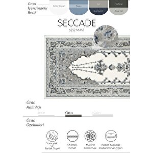 Cool Seccade Mavi Hediyelik Kalın Seccade Çeyizlik Gelin Damat Çift Bohçası Seccade Seti