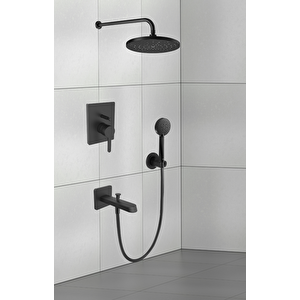Carelia Mat Siyah Ankastre 5li Banyo Batarya Seti A5d358anbk