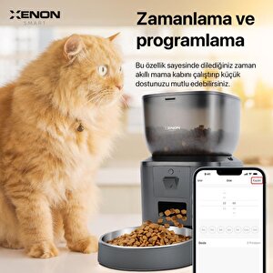 Otomatik Mama Kabı, Akıllı Mama Kabı Çelik Su Kabı Ve 4'lü Filtre Seti, Wifi