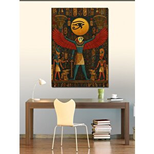 Kanvas Tablo Antik Mısır Güneşi Ve Tanrı 50x70 cm
