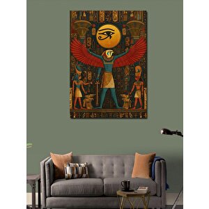 Kanvas Tablo Antik Mısır Güneşi Ve Tanrı 50x70 cm