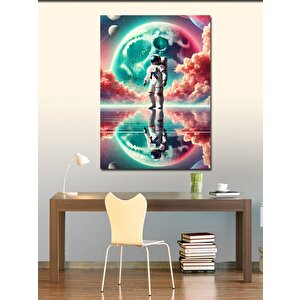 Kanvas Tablo Astronot Ve Ayışığı Yansıması 50x70 cm