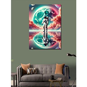 Kanvas Tablo Astronot Ve Ayışığı Yansıması 50x70 cm