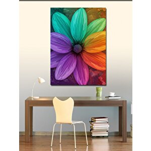 Kanvas Tablo Renkli Çiçek Yaprağı Ve Zarafet 100x140 cm