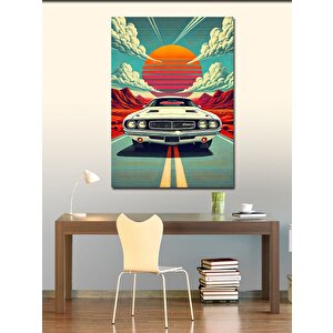 Kanvas Tablo Güneşe Karşı Araba 70x100 cm