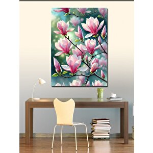 Kanvas Tablo Manolya Çiçeklerinin Zarafeti 50x70 cm