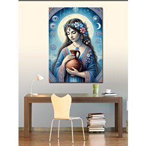 Kanvas Tablo Çiçekler Arasında Kadın 100x140 cm