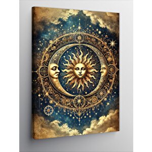 Kanvas Tablo Güneş Ve Ay Çarkı 70x100 cm