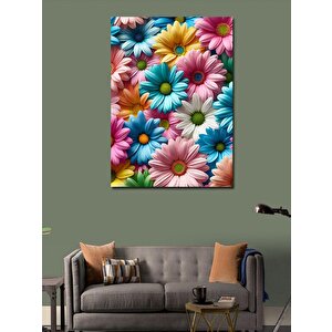 Kanvas Tablo Renkli Çiçek Deseni 50x70 cm