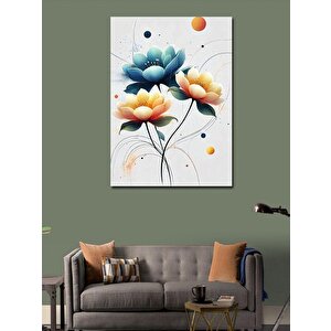 Kanvas Tablo Minimalist Çiçek Deseni 50x70 cm