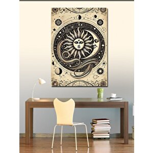 Kanvas Tablo Güneş Ve Ay İkonu 70x100 cm