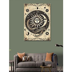 Kanvas Tablo Güneş Ve Ay İkonu 70x100 cm