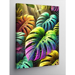 Kanvas Tablo Tropik Yaprak Deseni 70x100 cm