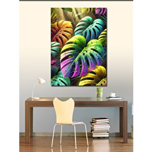 Kanvas Tablo Tropik Yaprak Deseni 100x140 cm