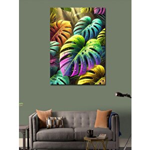 Kanvas Tablo Tropik Yaprak Deseni 100x140 cm