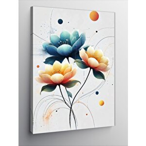 Kanvas Tablo Minimalist Çiçek Deseni 100x140 cm