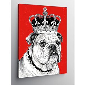 Kanvas Tablo Kraliyet Bulldog Çizimi 70x100 cm