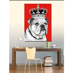 Kanvas Tablo Kraliyet Bulldog Çizimi 70x100 cm