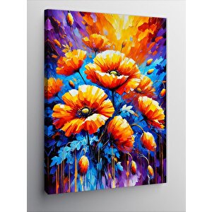 Kanvas Tablo Renkli Çiçek Patlaması 70x100 cm