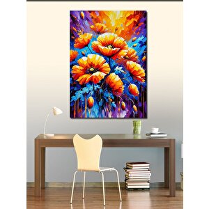 Kanvas Tablo Renkli Çiçek Patlaması 70x100 cm