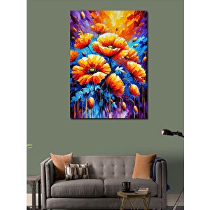 Kanvas Tablo Renkli Çiçek Patlaması 100x140 cm