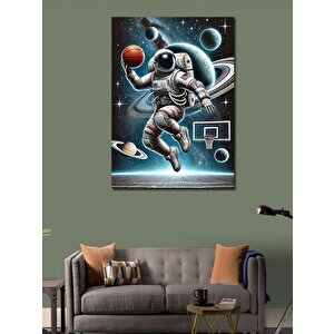 Kanvas Tablo Basketbol Ve Astronot 50x70 cm