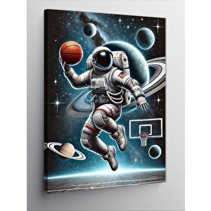 Kanvas Tablo Basketbol Ve Astronot 100x140 cm