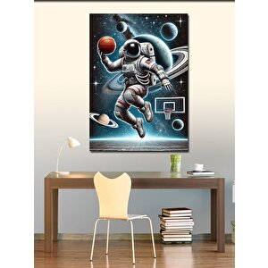 Kanvas Tablo Basketbol Ve Astronot 100x140 cm