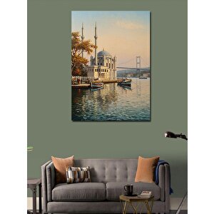 Kanvas Tablo Boğaziçi Ve Camii Manzarası 70x100 cm