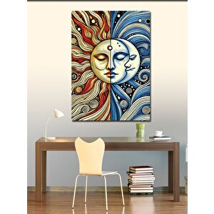 Kanvas Tablo Güneş Ve Ay Deseni 50x70 cm