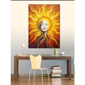 Kanvas Tablo Güneş Ve Kadın Yüzü 50x70 cm