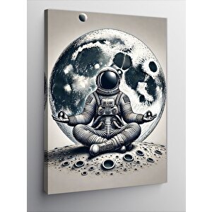 Kanvas Tablo Ayda Meditasyon Astronotu 100x140 cm