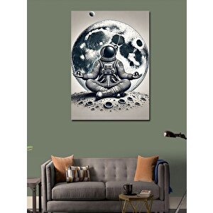 Kanvas Tablo Ayda Meditasyon Astronotu 100x140 cm