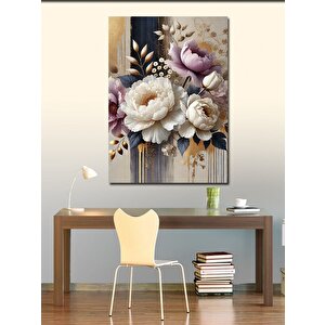 Kanvas Tablo Zarif Beyaz Çiçekler 50x70 cm