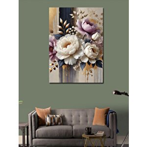Kanvas Tablo Zarif Beyaz Çiçekler 100x140 cm