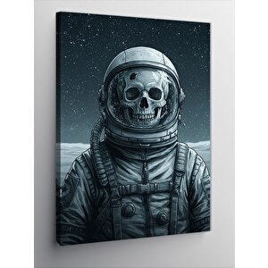 Kanvas Tablo Astronot Ve Kafatası 70x100 cm