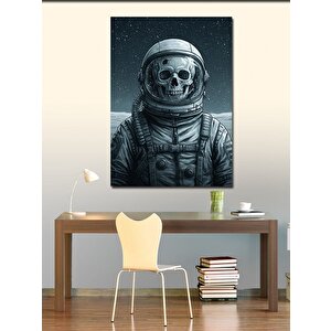 Kanvas Tablo Astronot Ve Kafatası 100x140 cm