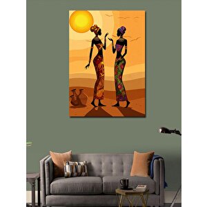 Kanvas Tablo Afrikalı Kadınlar Ve Güneş 70x100 cm