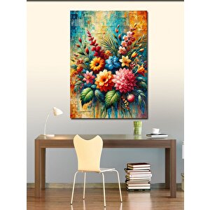 Kanvas Tablo Çiçeklerle Renkli Bahar 50x70 cm