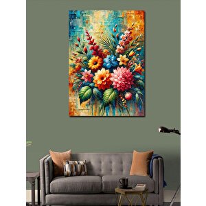 Kanvas Tablo Çiçeklerle Renkli Bahar 50x70 cm