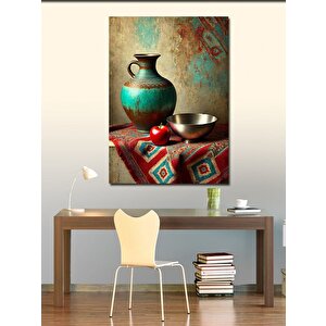 Kanvas Tablo Seramik Ve Kase Kompozisyonu 100x140 cm