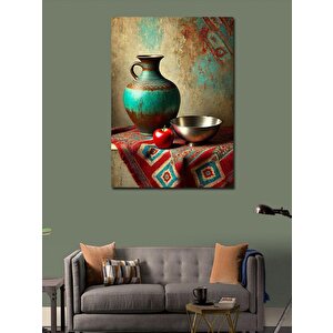 Kanvas Tablo Seramik Ve Kase Kompozisyonu 100x140 cm