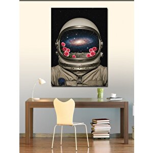 Kanvas Tablo Uzayda Astronot Ve Galaksi 100x140 cm