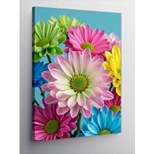 Kanvas Tablo Pembe Çiçek Deseni 50x70 cm