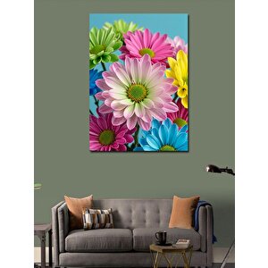 Kanvas Tablo Pembe Çiçek Deseni 50x70 cm