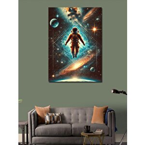 Kanvas Tablo Uzayda Astronot Figürü 70x100 cm