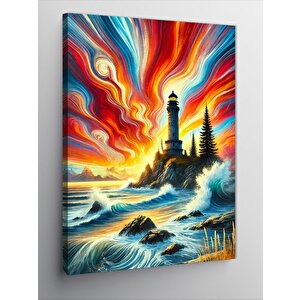 Kanvas Tablo Fırtınalı Deniz Ve Parlak Güneş 100x140 cm