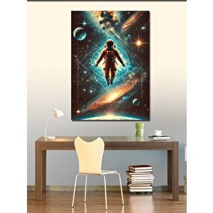 Kanvas Tablo Uzayda Astronot Figürü 50x70 cm